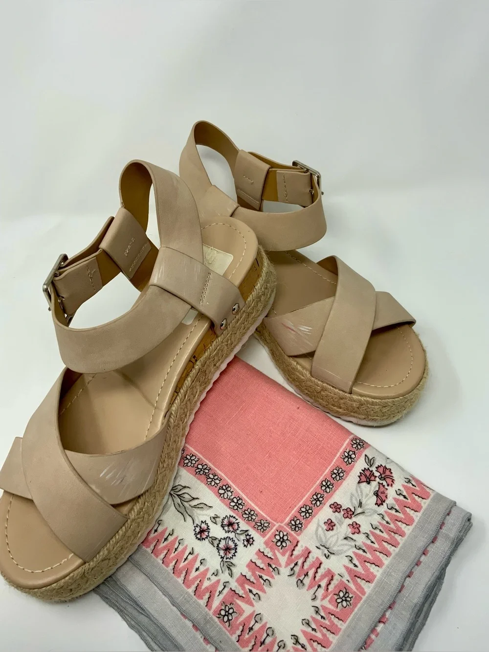 Soda Women’s Beige Espadrille Platform Sandals